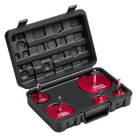 PVC Pipe Reamer Kit, 5-Piece, PVC Fitting Socket Saver, Includes 1-1/4", 1-1/2", 2", 3", 4", Compatible With Standard 1/2" Drills, Plumbing Tool Kit F