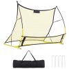 Soccer Rebounder Net, 2-in-1 Soccer Goal Rebounder, Thickened Fiberglass Poles Iron Pipe for Team Solo Control, Passing Practice