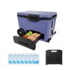 Hard Cooler, 45QT Portable Rolling Cooler with Wheels, Leak-Resistant Coolbox Keeps Contents Cool for 48 Hours, Ice Retention Insulated Chests