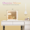19"x22" LED Vanity Mirror with Lights, Dimmable 3-Color Modes, Touch Screen Makeup Mirror for DressingTable, White SquareDesign