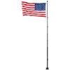 Flag Pole, 20ft Heavy Duty Telescopic Flagpole Kit with Mounting Base for Vehicles