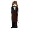 5.6ft Halloween Decorations Outdoor Life Size Animatronics Ghost with Pumpkin Head, Sound-Actived Party Decor with Creepy Sound