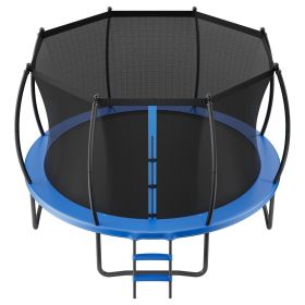 Outdoor Trampoline, 12FT Recreational Trampoline, ASTM Approved Trampolines with Enclosure Net & Thickened Pad, Max 400 lbs Weight Capacity