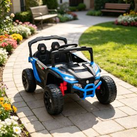 Blue 12V Kids Ride On UTV Truck: Battery Powered Electric Vehicle with Rear Suspension & Remote Control for 3-5 Years Old