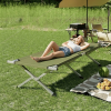 75-inch flat-laying folding bed camping bed, portable folding guest bed, deep sleep bed, camping bed with storage bag, Mother's Day Christmas gift