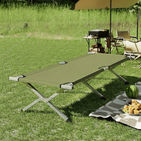 75-inch flat-laying folding bed camping bed, portable folding guest bed, deep sleep bed, camping bed with storage bag, Mother's Day Christmas gift
