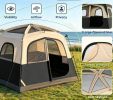 6-Person Family Camping Tent Easy Setup Cabin Style with Top Rainfly And Mesh Windows for Comfortable Outdoor Stay