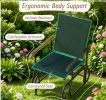 Outdoor Glider Chair with Metal Frame And Armrests for Garden Patio Porch Comfortable Swinging Seat with Cushion