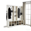 Itaar Hall Tree with Bench and Shoe Storage, 3-in-1Entryway Bench with Coat Rack, Hall Tree withAdjustable Shoe Storage and Hanging Hooks