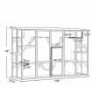 Orange Catio Playground Cat Window Box for Multiple Cats with Shelves And Bridges Outdoor Enclosure
