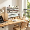 6-Tier Compact Storage Rack for Small Spaces 4 Removable Shelves Home Office Organizer Metal Wire Shelf Rack