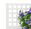 White Galvanized Steel Raised Garden Bed Planter Box with Trellis for Climbing Plants Vegetables Vines 43x16x70