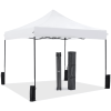 10x10 FT Pop Up Canopy Tent with Slant Legs and Carrying Bag, Easy Setup Outdoor Shelter for Patio,Garden, Beach, White
