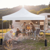 10x10 FT Pop Up Canopy Tent with Slant Legs and Carrying Bag, Easy Setup Outdoor Shelter for Patio,Garden, Beach, White