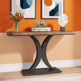 100 Cm Console Table Thin Entrance Area Or Foyer Table with Geometric Base Living Room Decor Minimalist Style Furniture