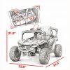 White 12V Electric Kids UTV Ride On Truck: Battery Powered with Rear Suspension, Parental Remote for Toddlers 3-5Y