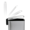 Bathroom Trash Can Combo, 1.3 Gallon Stainless Steel Slim Step Garbage Bin with Soft Close Lid, Silver, Pack of 2