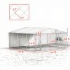 Silver 13' x 13' x 6.5' Outdoor Pet Kennel Waterproof Roof for Small & Medium Dogs