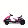 Pink 24V High-Speed Electric Drift Go Kart: Kids Ride-On Racing Vehicle with 2 Speeds for 8-12 Years Old