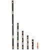 6-Piece Torpedo Level, 78/48/32/24/16/10 Inch All Magnetic Levels Set, Bubble Vials Ruler for 45/90/180 Degree
