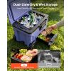 Hard Cooler, 45QT Portable Rolling Cooler with Wheels, Leak-Resistant Coolbox Keeps Contents Cool for 48 Hours, Ice Retention Insulated Chests
