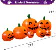 7 Ft Halloween Inflatable Pumpkin Patch Family Decoration Jack-o-Lantern Decor for Lawn Yard Home Party Indoors Outdoors
