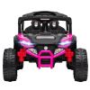Pink 12V Electric Kids UTV Ride On Truck: Battery Powered with Rear Suspension, Parental Remote for Toddlers 3-5Y