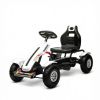 White Kids Pedal Go Kart Adjustable Seat, Rubber Wheels for Park Outdoor Ride