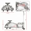 Red 12V Electric Drift Go Kart: Kids Ride On Vehicle with Soft Start, Music Function & Colorful Lights