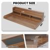 (58" Width x 28" Depth) Washer Dryer Countertop with Non-slip Pads, Laundry Wood Shelf Topper with Edge