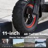 Adult Electric Scooter 1200W Powerful Motor 31MPH High Speed Off Road Scooter 48V 15.6AH Battery 11" Tubeless Tire Double Disc Brake