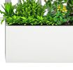 White Galvanized Steel Raised Garden Bed Planter Box with Trellis for Climbing Plants Vegetables Vines 43x16x70