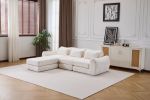 Foldable Wave Star Modular Sofa, Chenille Fabric for Living Room & Bedroom, Instant Expansion Comfortable Creative Furniture with 1 Middle Seat