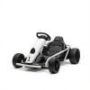 White 24V High-Speed Electric Drift Go Kart: Kids Ride-On Racing Vehicle with 2 Speeds for 8-12 Years Old