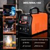 4 in 1 MIG/MMA/Lift TIG Portable Inverter Welder, 160A Dual Voltage 110/220V IGBT Welding Machine, Gasless Flux Core Wire Welding Equipment for DIY Me