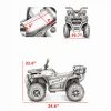 Pink 12V Kids Quad ATV 4 Wheeler with 4 Spring Suspension Wheels, LED Lights, Music USB
