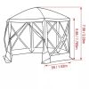 10x10FT Pop Up Gazebo Screen Tent Waterproof UPF50+ Outdoor Canopy Shelter with Mesh Netting for Backyard Camping Party