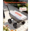 Garden Dump Cart, 1200 lbs Poly Dump Cart, 7 Cu. Ft. Garden Carts Dumps Wagon with 2-in-1 Convertible Handle, 90Â° Quick-Dumps Mechanism