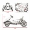 Blue 24V High-Speed Electric Drift Go Kart: Kids Ride-On Racing Vehicle with 2 Speeds for 8-12 Years Old