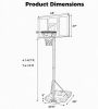Portable Basketball Hoop 1-10 Feet Adjustable Height Heavy Duty Fillable Base 18 Level Settings Outdoor Indoor Game