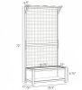 Yellow Wood Planter with Trellis for Vine Climbing Raised Garden Bed Privacy Screen for Backyard Patio Pack of 2