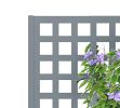 Gray Galvanized Steel Raised Garden Bed Planter Box with Trellis for Climbing Plants Vegetables Vines 35x16x70 Cm