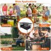 220 lb Capacity Foldable Camping Table | Aluminum Top & Steel Frame with Mesh Basket | Portable BBQ/Picnic/Beach Table Includes Carry Bag