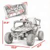 Pink 12V Electric Kids UTV Ride On Truck: Battery Powered with Rear Suspension, Parental Remote for Toddlers 3-5Y