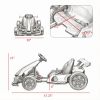 Black 24V Kids Go Kart 7.5 MPH with Slow Start, Adjustable Seat for Lawn Play