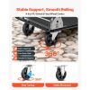 Foldable Push Cart Dolly, 700 lbs, Heavy Duty Platform Hand Truck with Wheels, High-Strength Steel, 2 Tier Moving Flatbed Cart, for Warehouse, Garage