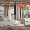 48,000 BTU Outdoor Patio Heater, Terrafab Material Base w Internal Gas Tank, Light Brown