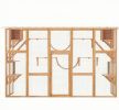 Orange Catio Playground Cat Window Box for Multiple Cats with Shelves And Bridges Outdoor Enclosure