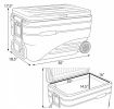 103 Outdoor Portable Ice Cooler with Foldable Pull And Carry Handles Wheeled for Easy Transport