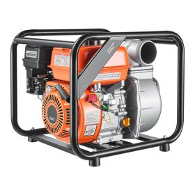 Gas Powered Water Pump, 3 In, 242 GPM 7HP Semi Trash Water Transfer Pump Portable, Gasoline Engine With 25 Ft Discharge Hose, Heavy Duty Frame, Cast I
